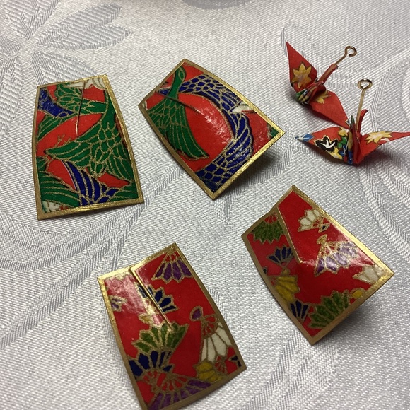 ORAGAMI. Lot of fun earrrings. Artist made  BIRDS TOO - Picture 1 of 7